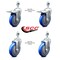 Service Caster 5 Inch Blue Polyurethane Swivel 12mm Stem Caster Total Lock Brake SCC, 2PK SCC-TSTTL20S514-PPUB-BLUE-M1215-2-S2 - alternate 2